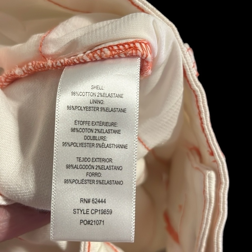 Nicole Miller ivory denim with red stitching - brand new - Picture 8 of 8